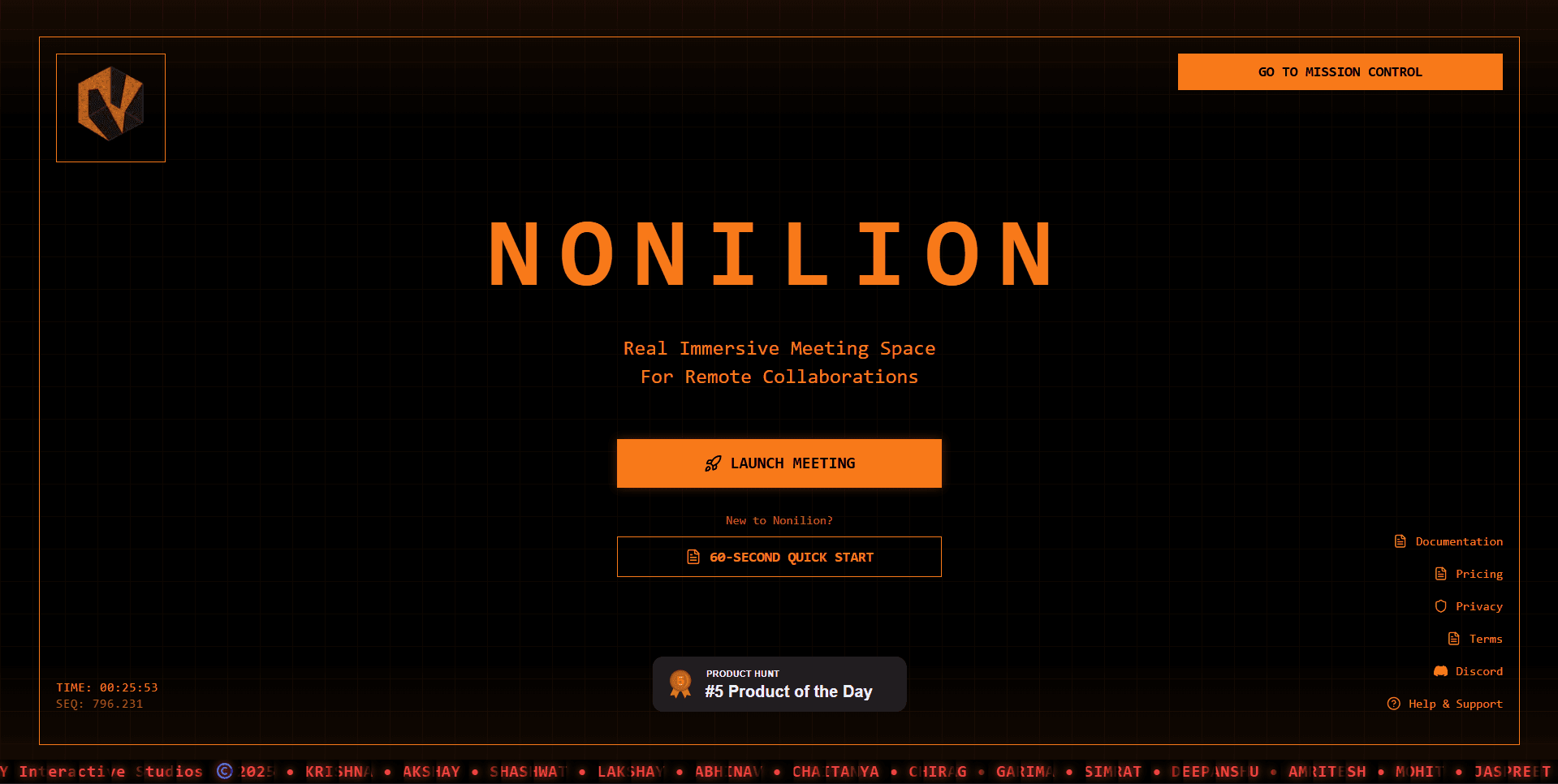 an immersive, gamified virtual collaboration platform designed to replace traditional, fragmented video conferencing tools (like Zoom/Slack) for remote teams. Nonilion is the world's first coworking platform where AI and humans coexist.