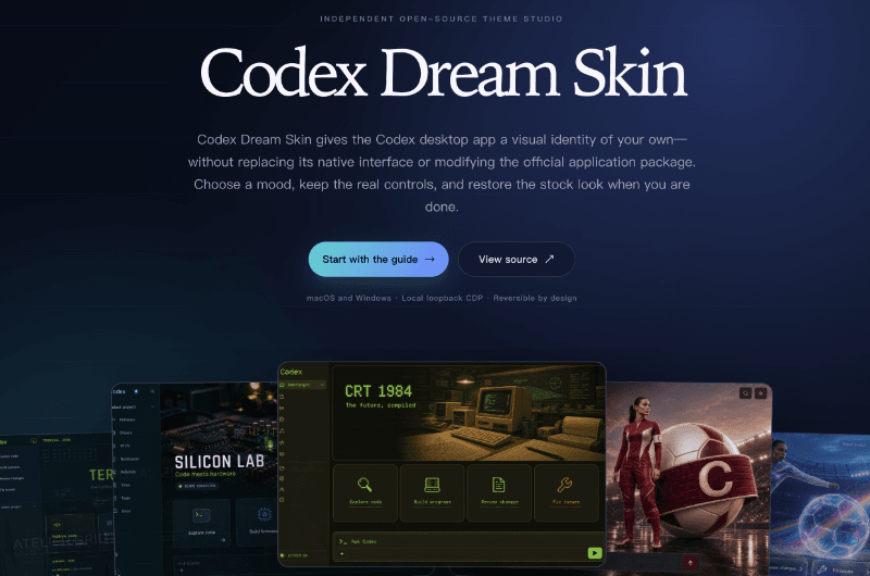 Codex Dream Skin: Reversible Themes for Codex Desktop Without Breaking the Workflow